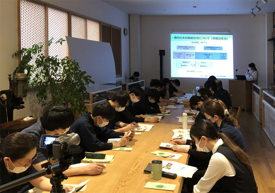 富山市の森林および林業の現状　組子勉強会