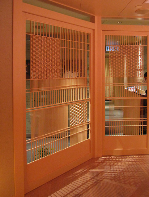 HongKong Japanese Restaurant. 「鮨雄」 美術組子 各種特注間仕切り格子 組子細工