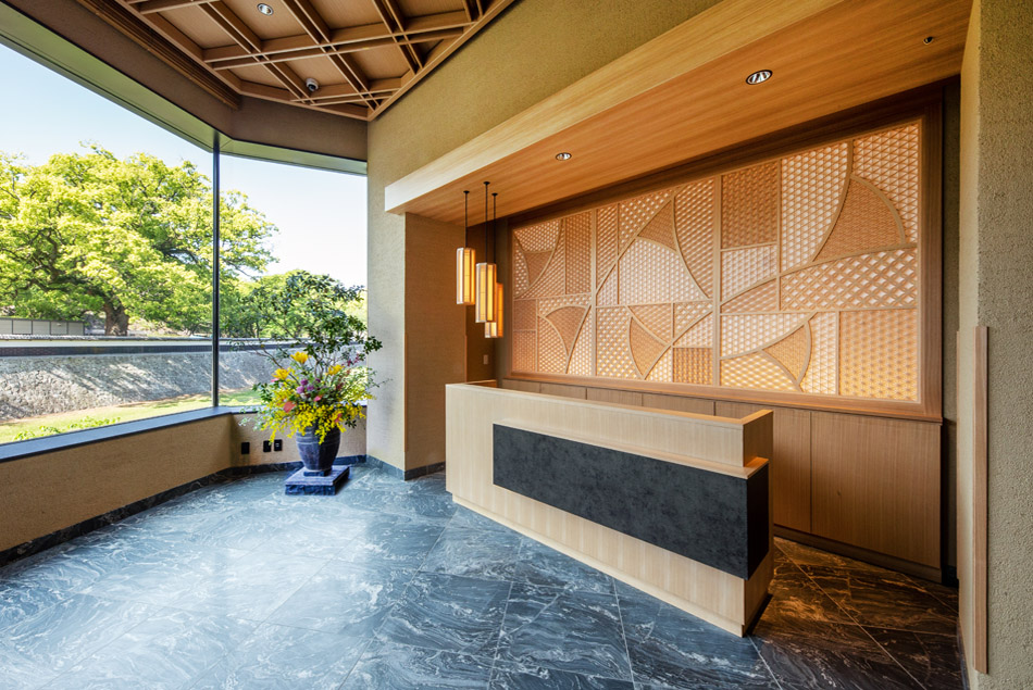 城見櫓（熊本）様 組子欄間特注組子（銀杏柄） クローク 組子細工