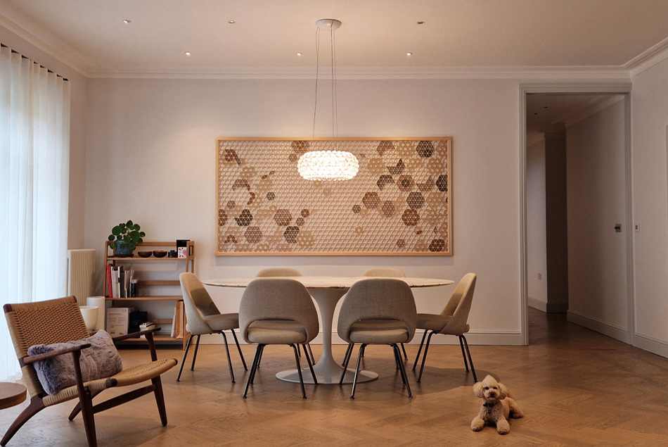 F邸 (ロンドン) インテリア 組子細工