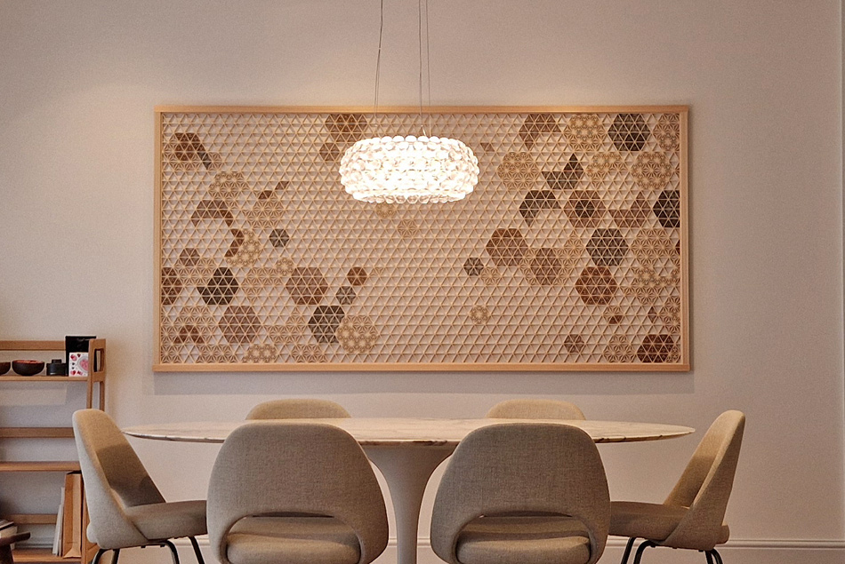 F邸 (ロンドン) 麻の葉ちらし 桜ぼんぼり 組子細工